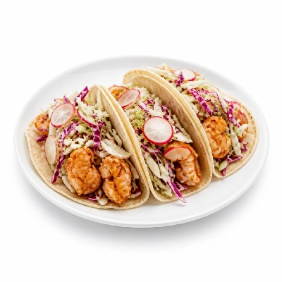 HelloFresh Crispy Chipotle Shrimp Tacos with Cabbage Slaw and Radishes