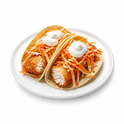 HelloFresh Crispy Fish Tacos with Lime Carrot Slaw and Sour Cream