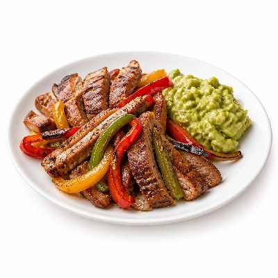 HelloFresh Fiery Pork Fajitas with Blistered Peppers and Guacamole
