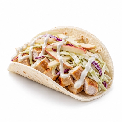 HelloFresh Fiesta Chicken Tacos with a Spicy Apple Cabbage Slaw and Lime Crema