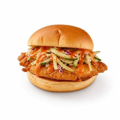 HelloFresh Fried Tilapia Sandwiches with Spicy Sauce and Cabbage Cucumber Slaw