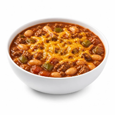 HelloFresh Game-Day Beef Chili with Cannellini Beans Poblano Pepper and Cheddar Cheese