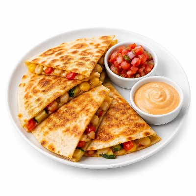 HelloFresh Garden Quesadillas with Pico de Gallo and Chipotle Mayo
