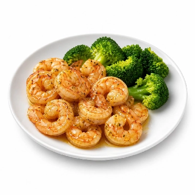 HelloFresh Garlic Butter Shrimp Scampi and Broccoli