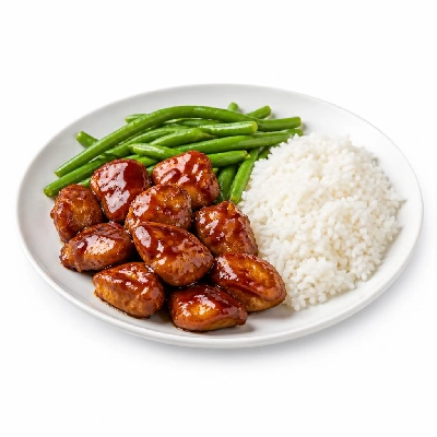 HelloFresh Glazed Chicken with Green Beans and Coconut Rice