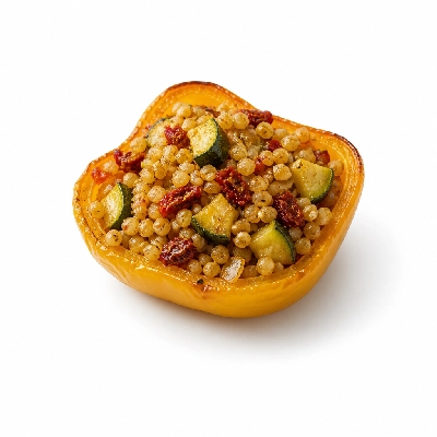 HelloFresh Golden Grain-Stuffed Peppers with Sun-Dried Tomatoes and Zucchini