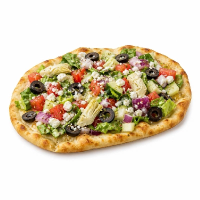 HelloFresh Greek Salad Flatbread with Olives Artichokes and Feta