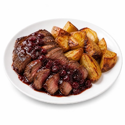 HelloFresh Hearty Steak and Potatoes with Balsamic-Cranberry Pan Sauce
