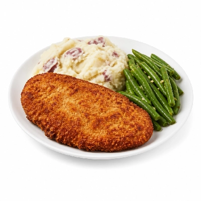 HelloFresh Herb Garden Breaded Chicken with Red Onion Mash and Garlicky Green Beans
