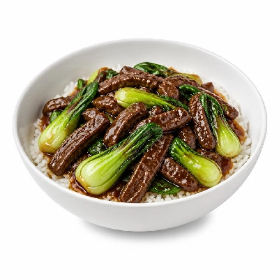 HelloFresh Hoisin Beef Stir-Fry with Baby Bok Choy over Jasmine Rice