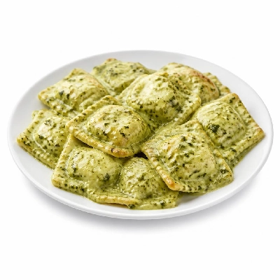 HelloFresh Holy Moly Spinach Artichoke Ravioli Baked in Pesto Cream Sauce