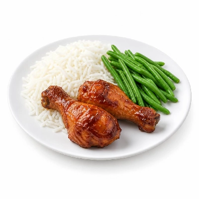 HelloFresh Honey Sriracha Chicken Legs with Basmati Rice and Green Beans