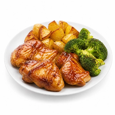 HelloFresh Hot Honey Chicken with Barbecue-Roasted Potatoes and Buttery Broccoli