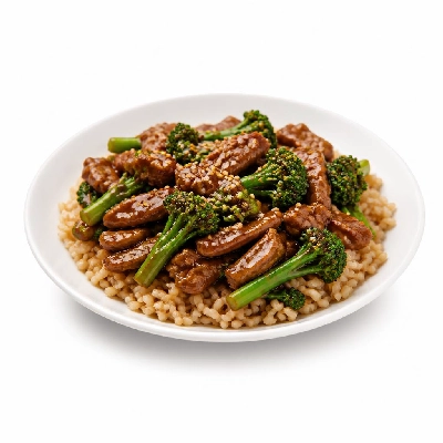 HelloFresh Korean-Style Beef Stir Fry with Broccolini Brown Rice and Sesame