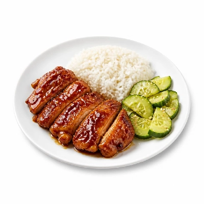 HelloFresh Korean-Style Chicken Thighs with Sesame Cucumber Salad and Jasmine Rice