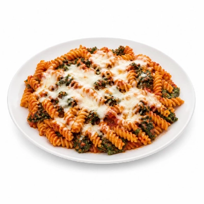 HelloFresh Lasagna-Baked Fusilli with Kale and Mozzarella