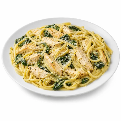 HelloFresh Lemon Pepper Chicken Linguine with Spinach and Parmesan