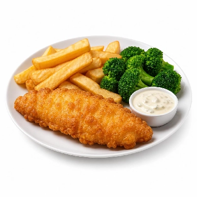HelloFresh Lighter Fish and Chips with Broccoli Diy Tarter Sauce