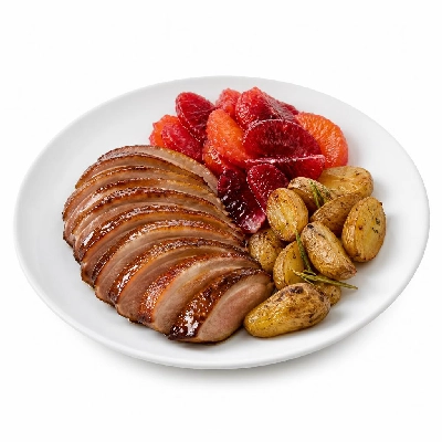 HelloFresh Maple-Glazed Duck with Blood Orange Salad and Rosemary Fingerling Potatoes