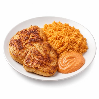 HelloFresh Mediterranean Chicken Cutlets with Carrot Couscous and Harissa Crema