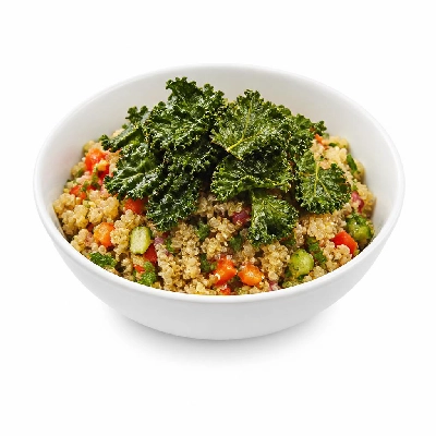 HelloFresh Mediterranean Quinoa Bowl with Crispy Kale Chips