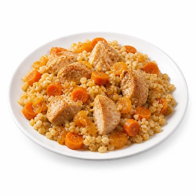 HelloFresh Mediterranean Skillet Chicken with Bulgur Paella Carrots and Apricots