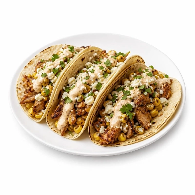 HelloFresh Mexican Pork and Street Corn Tacos with Chili-Lime Crema