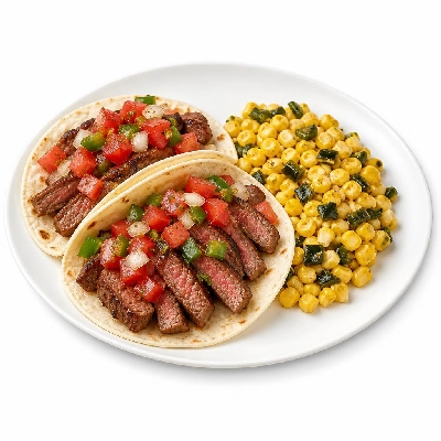 HelloFresh Mole-Spiced Steak Tacos with Poblano and Mexican Corn Salad