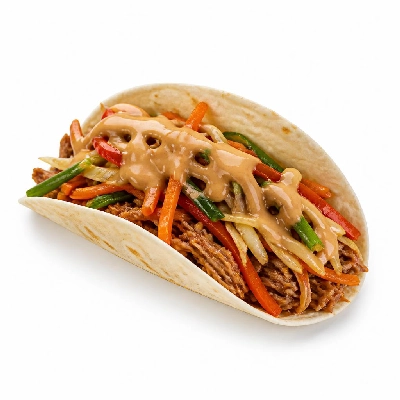 HelloFresh Moo Shu Pork Tacos with Stir-Fried Veggies and Hoisin Mayo