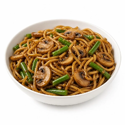 HelloFresh Mushroom Lo Mein with Green Beans and Sweet Ginger Soy Sauce