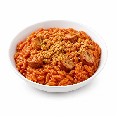 HelloFresh One-Pan Orzo Marinara with Chicken Sausage and Crispy Breadcrumbs