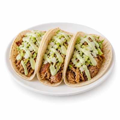 HelloFresh One-Pan Pork Carnitas Tacos with Lettuce Onion and a Lime Crema