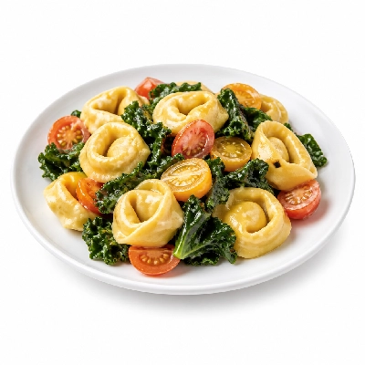 HelloFresh One-Pot Cheese Tortelloni with Kale and Heirloom Grape Tomatoes