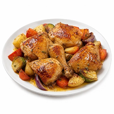 HelloFresh Oven Roasted Chicken with Winter Vegetables and Lemon Thyme Sauce