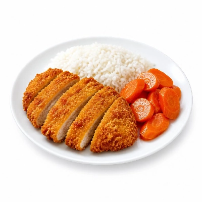 HelloFresh Panko Pork Cutlets with Hoisin Sriracha Sauce Carrots and Jasmine Rice
