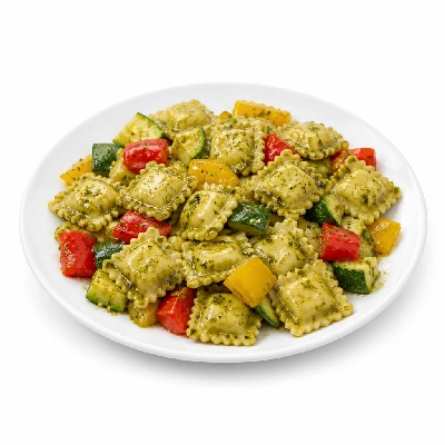 HelloFresh Parmesan Raviolini with Pesto and Summer Vegetables