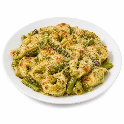 HelloFresh Pesto Tortelloni Bake with Asparagus and Parmesan