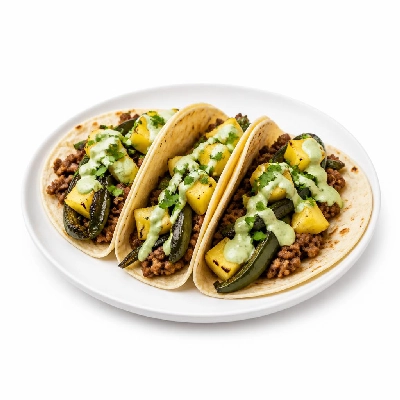 HelloFresh Pineapple Poblano Beef Tacos with Lime Crema Cilantro and Warm Spices