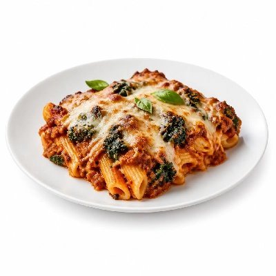 HelloFresh Pork Bolognese Pasta Casserole with Fresh Mozzarella Basil and Kale