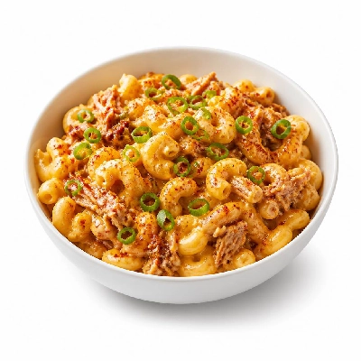 HelloFresh Pulled Pork Mac 'N' Cheese with Barbecue Spices and Scallions