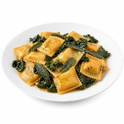 HelloFresh Rapid Butternut Squash Agnolotti with Kale in a Sage Brown Butter Sauce