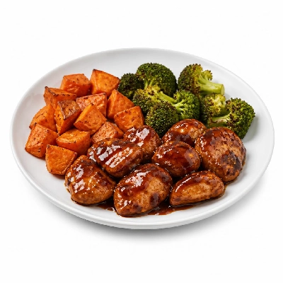 HelloFresh Rapid Maple Balsamic Chicken with Sweet Potatoes and Broccoli