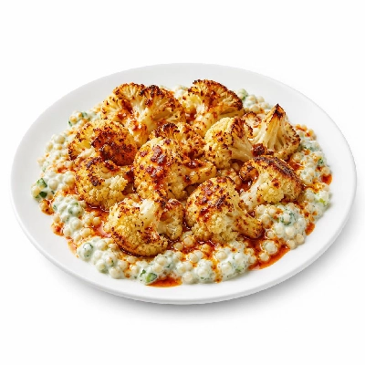 HelloFresh Roasted Cauliflower with Bulgur Tzatziki and Spiced Oil