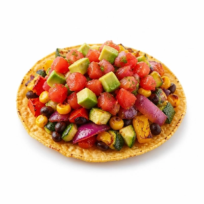 HelloFresh Roasted Veggie Tostadas with Tomato-Avocado Salsa