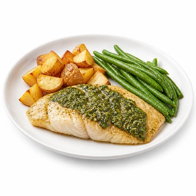 HelloFresh Salsa Verde Sole with Roasted Potatoes and Green Beans