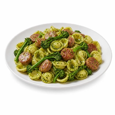 HelloFresh Sausage and Broccolini Orecchiette with Pesto