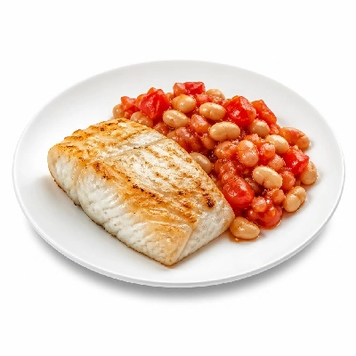 HelloFresh Seared Cod with Mediterranean Bean & Tomato Salad