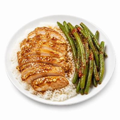HelloFresh Sesame Lime Chicken Over Jasmine Rice with Sriracha Green Beans