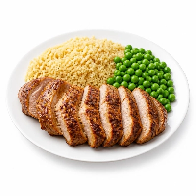 HelloFresh Shawarma-Spiced Pork with Couscous and Peas