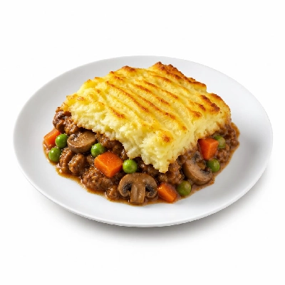 HelloFresh Shepherd's Pie Veggie Style with Mushrooms Peas and Roasted Carrots